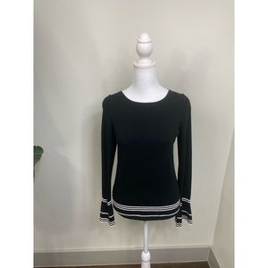 ANN TAYLOR Ribbed Long Bell Sleeves Blouse